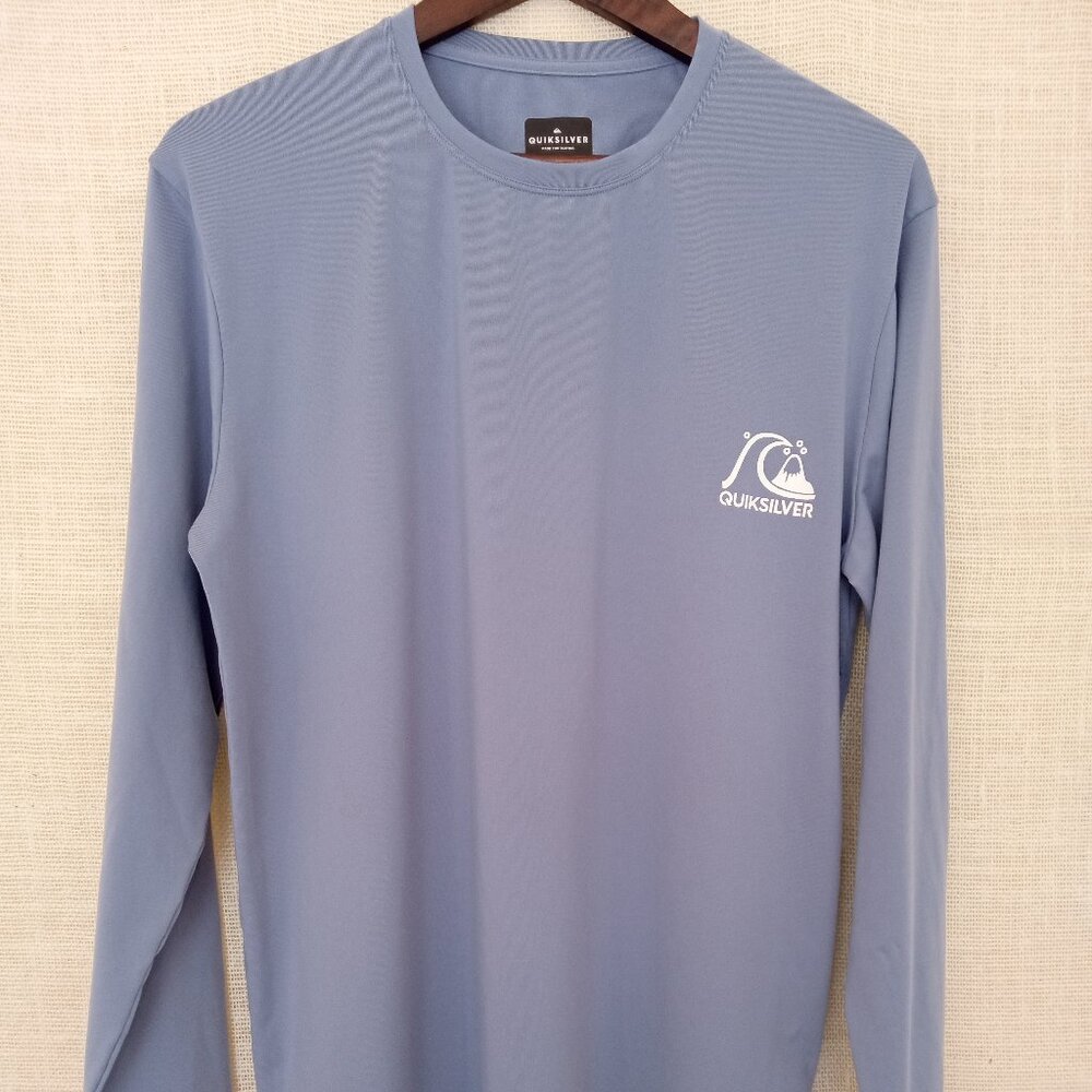 Quicksilver Moisture Wicking Light Blue Long Sleeve Shirt
